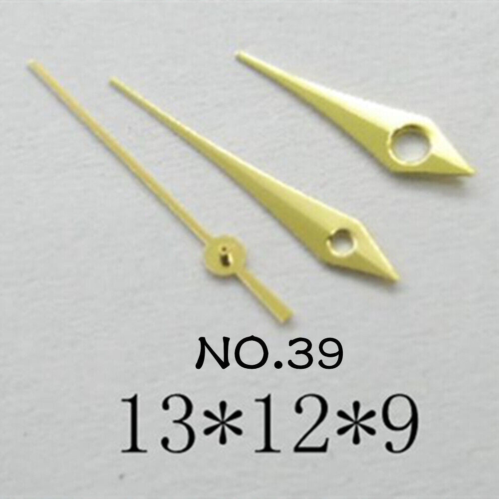 Golden Set of Watch Hands for Miyota 2035 Movement 13mm/12mm/9mm Length NO.39