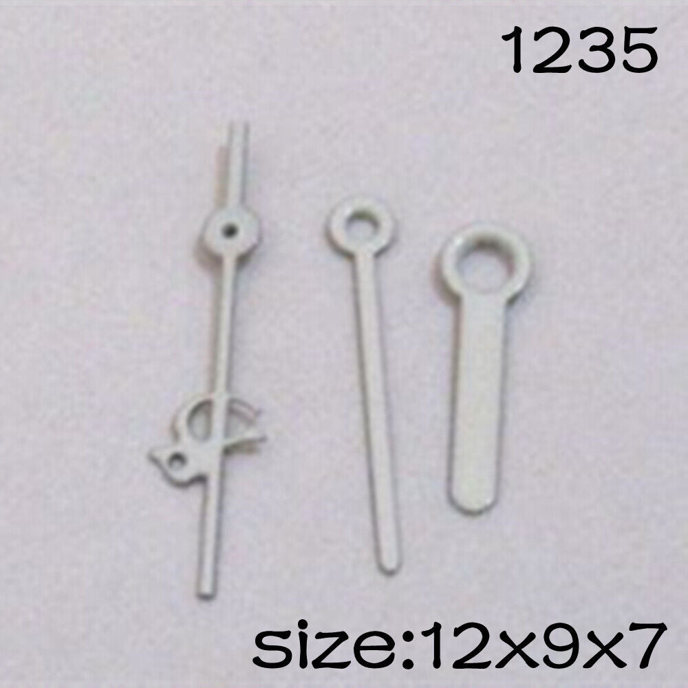Silver Set of Watch Hands for Miyota 2035 Movement 12mm/7mm/9mm Length NO.1235
