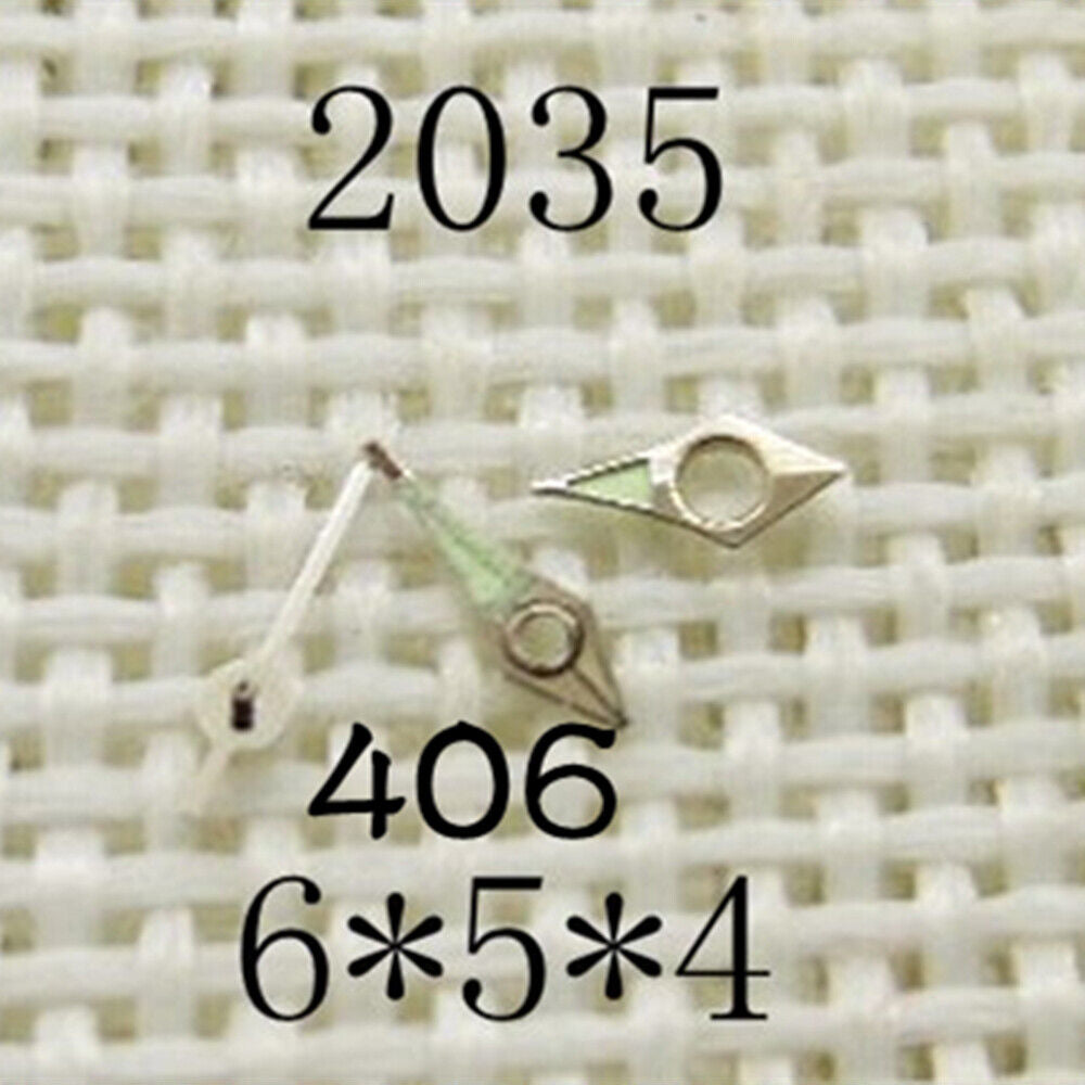 Luminous Set of Watch Hands for Miyota 2035 Movement 6mm/5mm/4mm Length NO.406