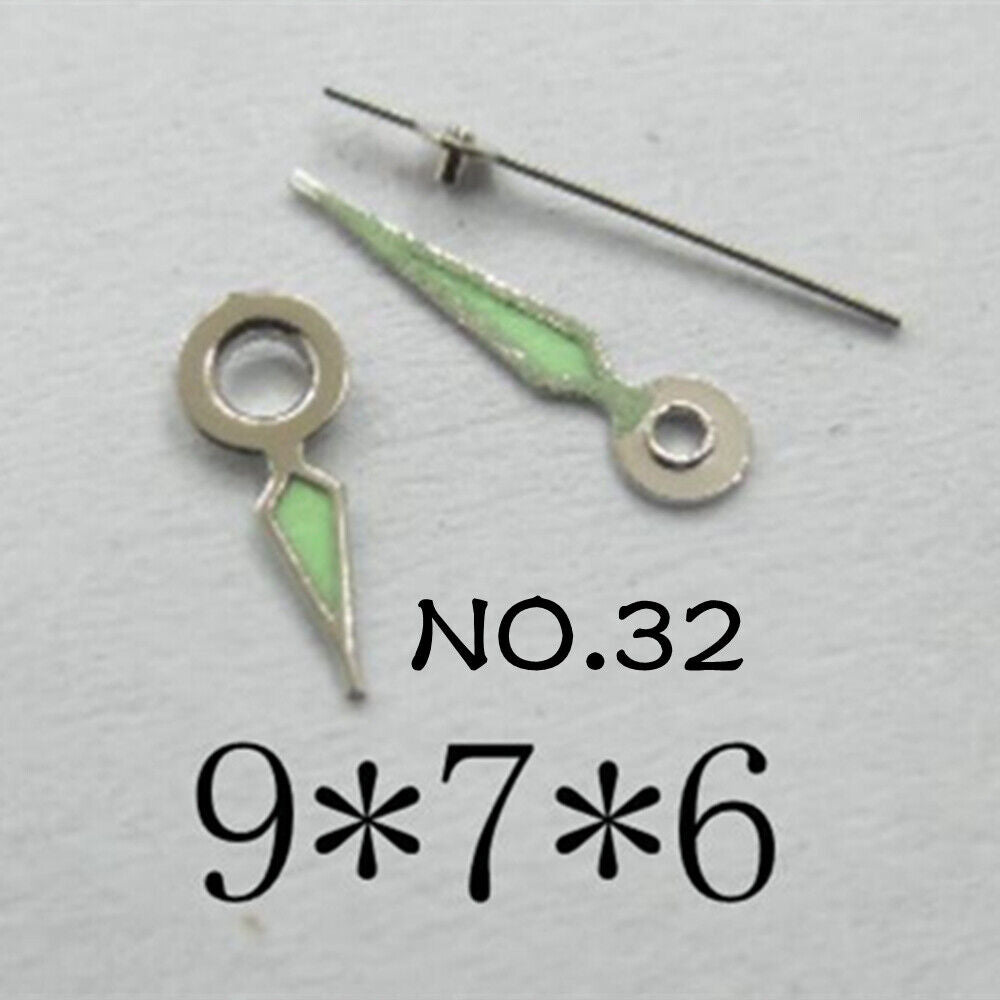 Luminous Set of Watch Hands for Miyota 2035 Movement 9mm/7mm/6mm Length NO.32