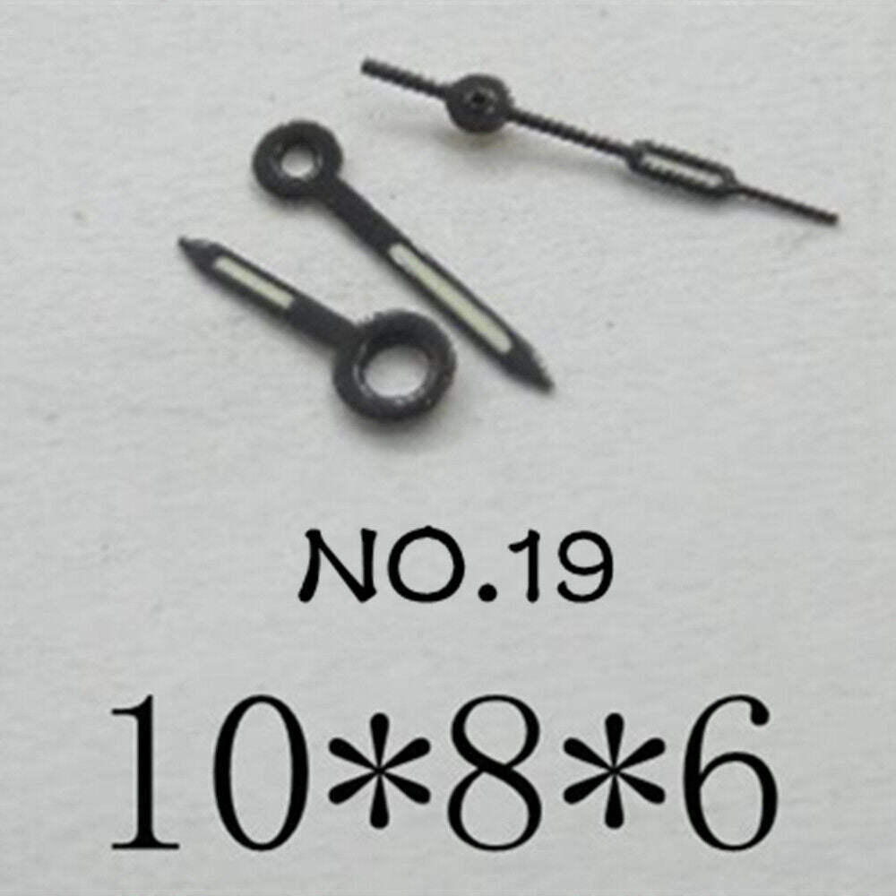 Luminous Set of Watch Hands for Miyota 2035 Movement 10mm/8mm/6mm Length NO.19