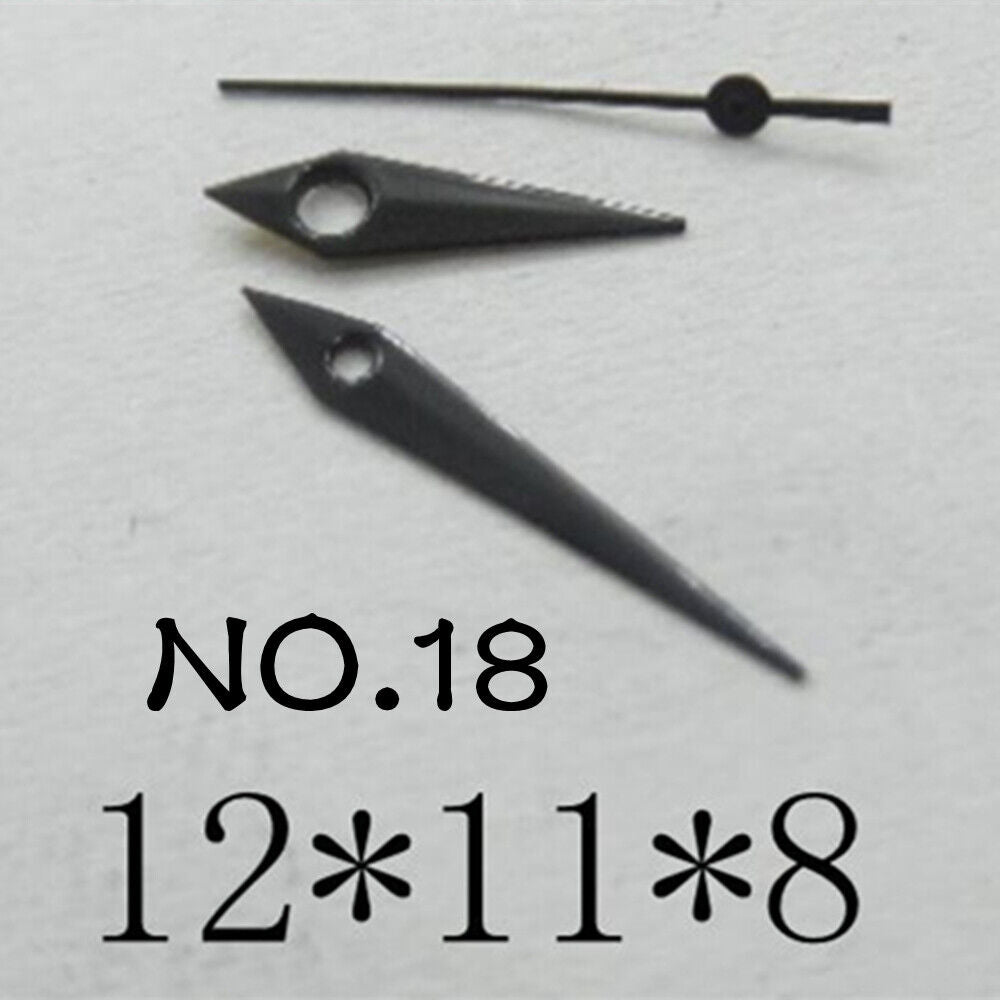 Black Set of Watch Hands for Miyota 2035 Movement 12mm/11mm/8mm Length NO.18