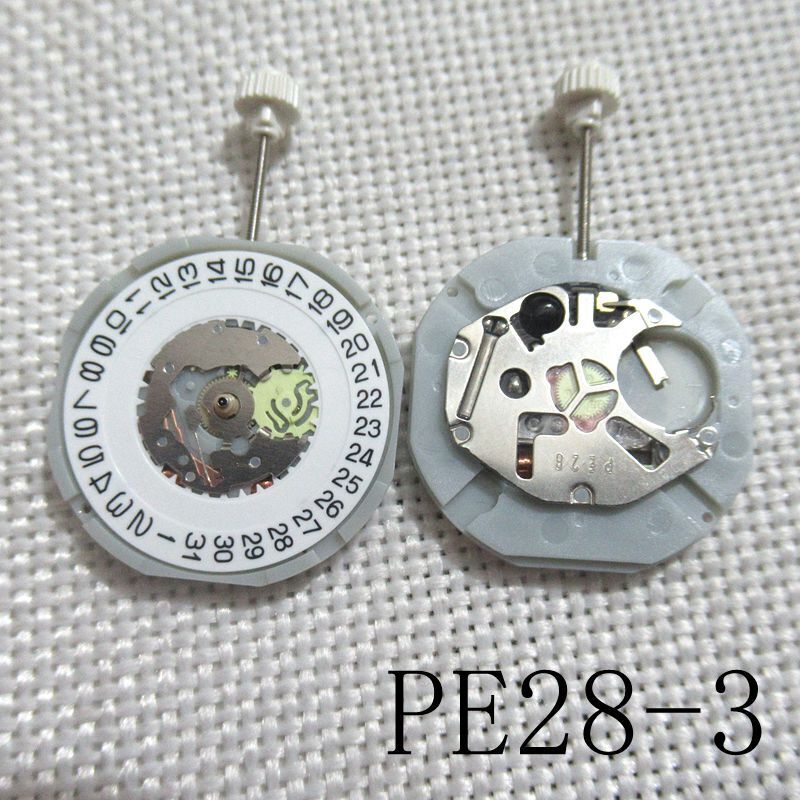Replacement Brand New Quartz Movement Sunon PE28 3 Hands Date at 3 Movement