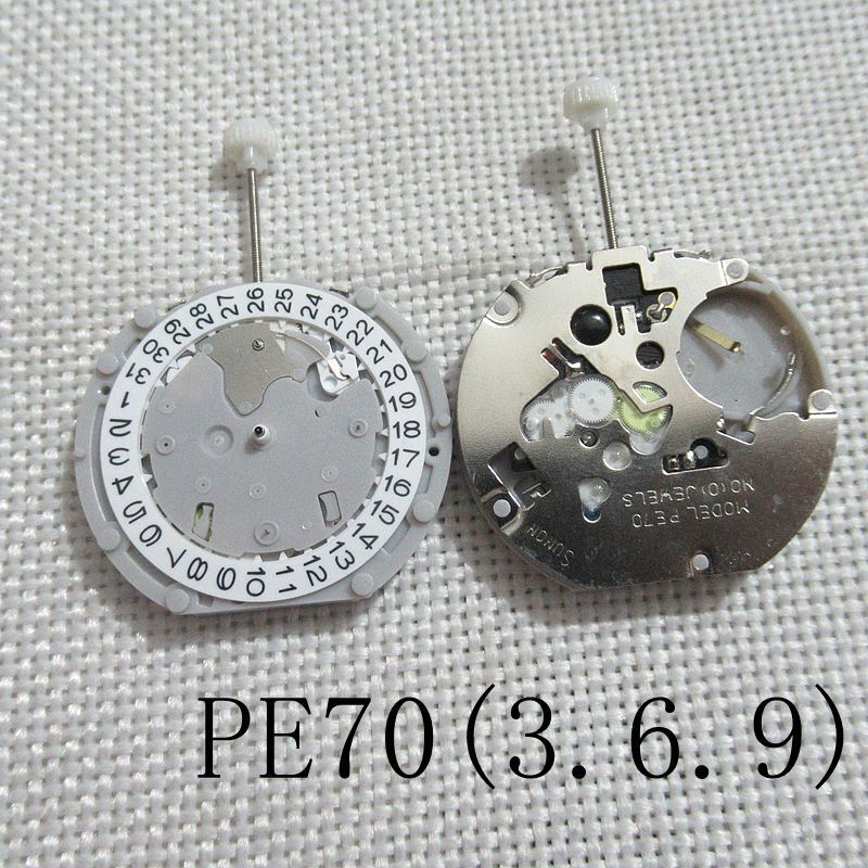 Quartz Movement Sunon PE70 3 Hands Date at 3 With Small Second @3@6@9 Movement