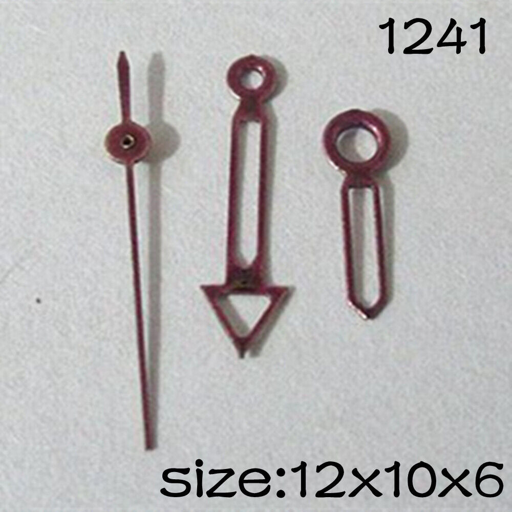 Red Set of Watch Hands for Miyota 2035 Movement 12mm/10mm/6mm Length NO.1241