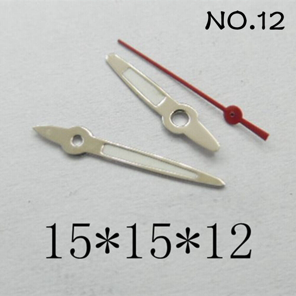 Luminous Set of Watch Hands for Miyota 2035 Movement 15mm/15mm/12mm Length NO.12
