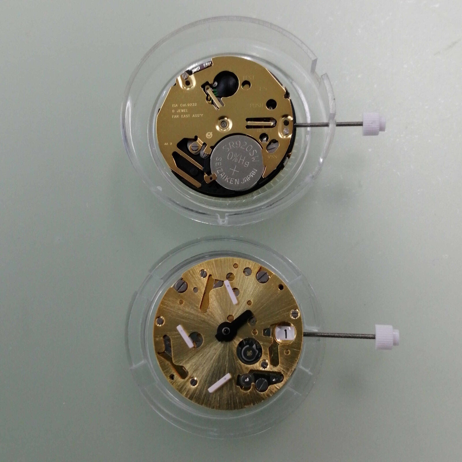 Watchmakers ISA 9232 Quartz Movement 3 Hands Golden Date at 3 Repair Parts