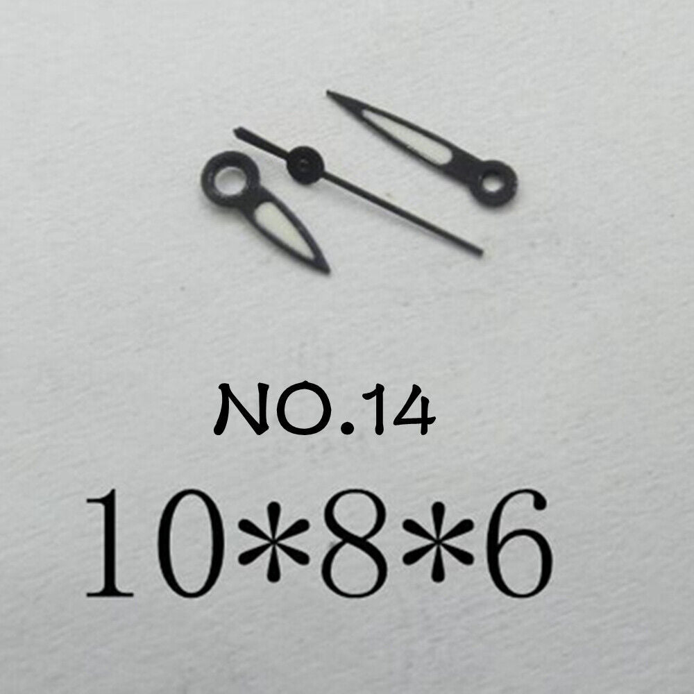 Luminous Set of Watch Hands for Miyota 2035 Movement 10mm/8mm/6mm Length NO.14