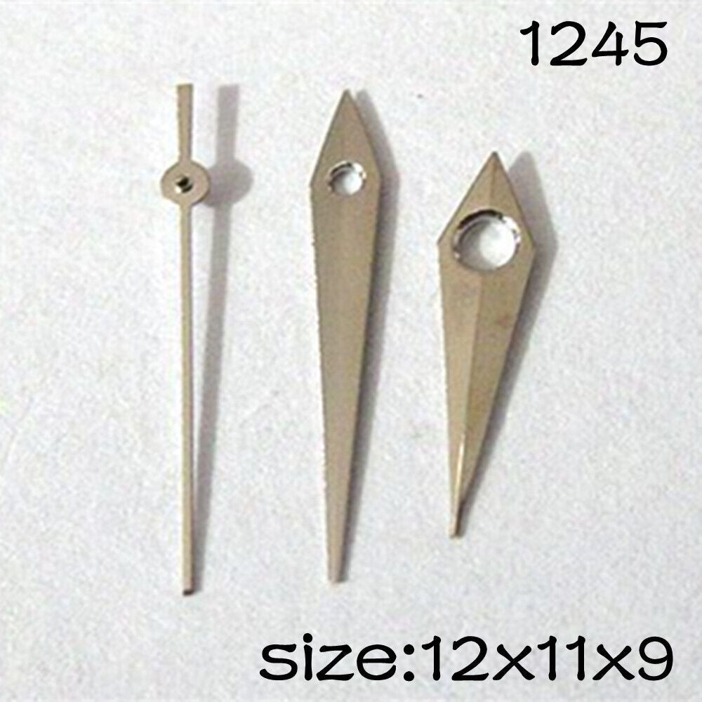2 Sets/Pack Silver Set of Watch Hands for Miyota 2035 Movement 12mm/11mm/9mm