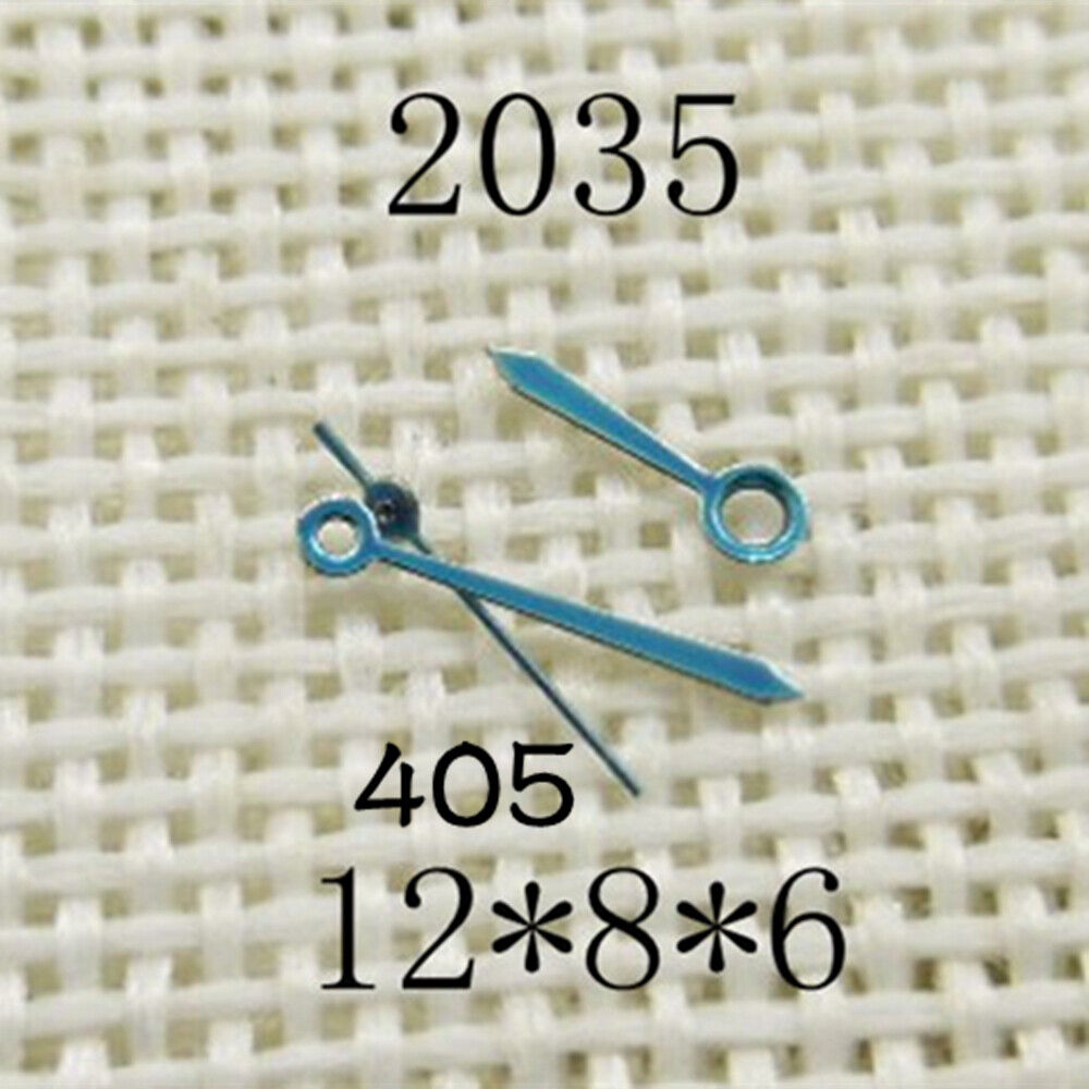 Blue Set of Watch Hands for Miyota 2035 Movement 12mm/8mm/6mm Length NO.405