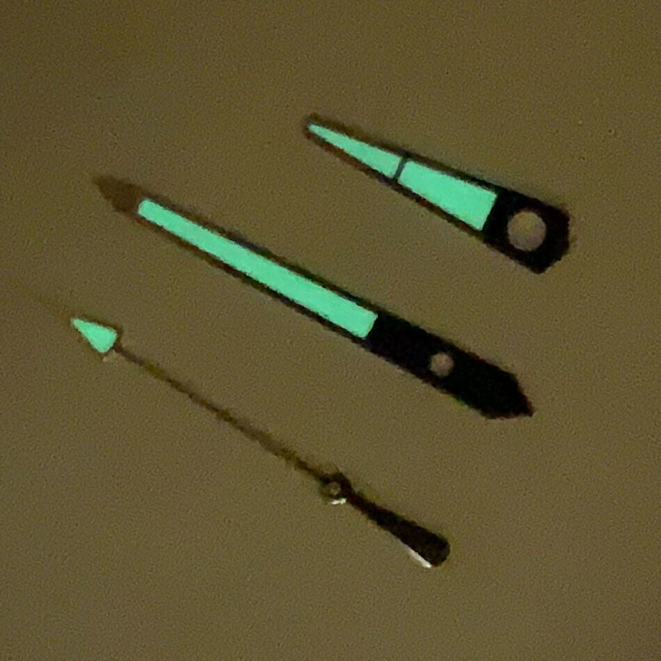 Green Luminous Golden Watch Hands Sets for NH35A/NH36A/4R36 Movement B15