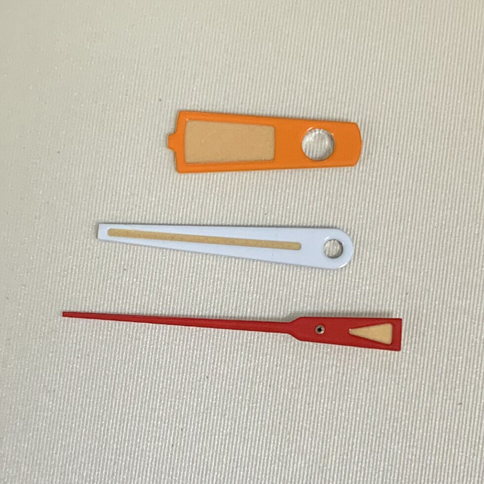 Green Luminous Orange Watch Hands Sets for NH35A/NH36A/4R36 Movement 7/11/12mm
