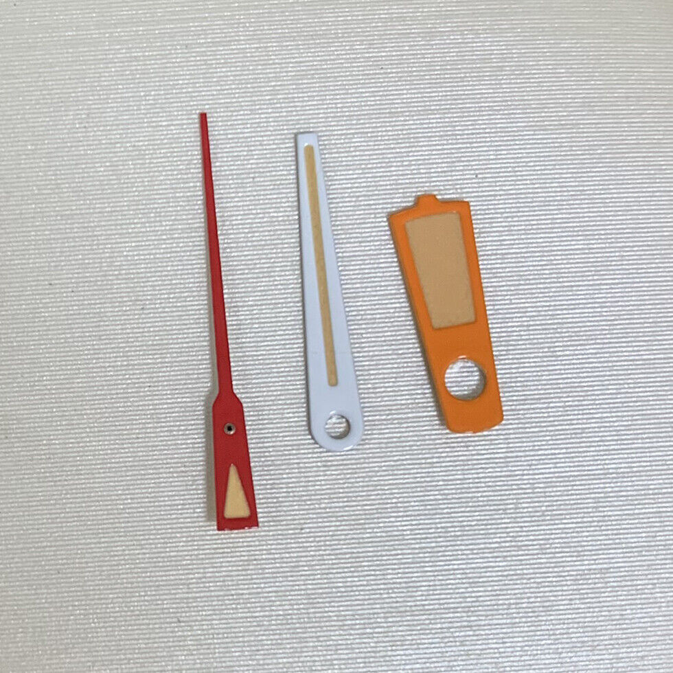 Green Luminous Orange Watch Hands Sets for NH35A/NH36A/4R36 Movement 7/11/12mm