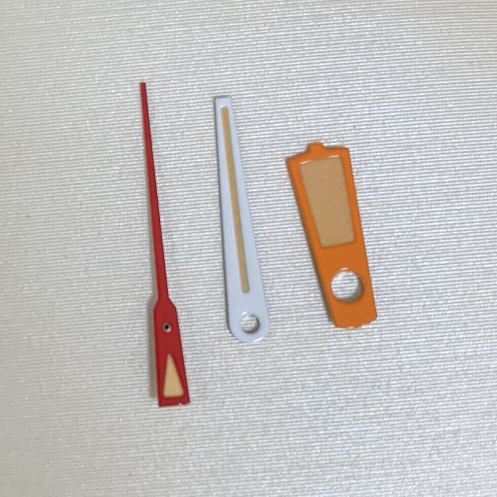 Green Luminous Orange Watch Hands Sets for NH35A/NH36A/4R36 Movement 7/11/12mm
