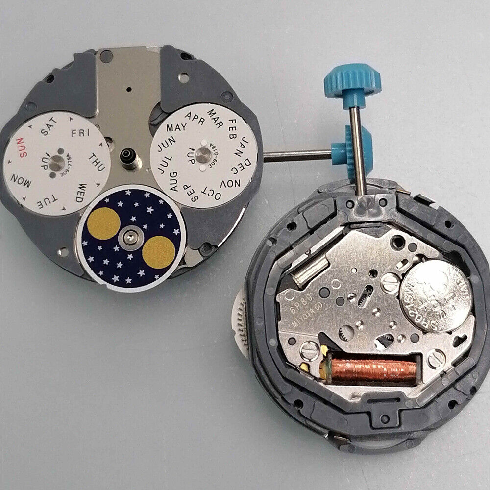 Miyota 6P80 Quartz Movement Watches Repair Parts Replaces 6380