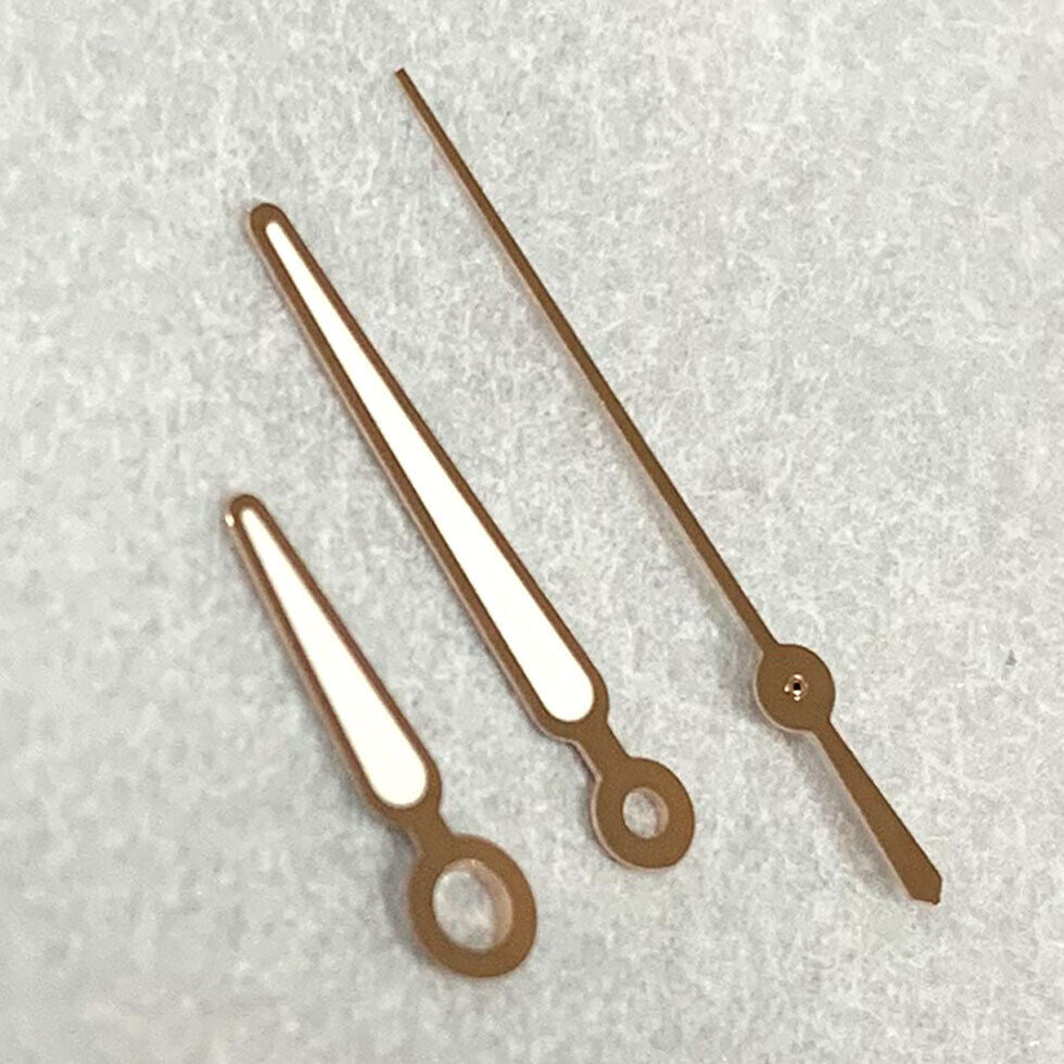 Green Luminous Rose Golden Trim Watch Hands Sets for NH35A/NH36A Movement BB8