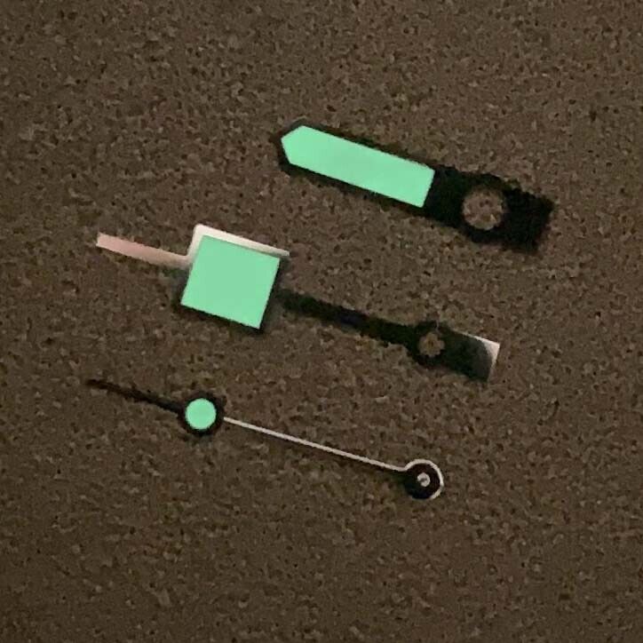Green Luminous Three Hands Watch Hands Sets for NH35A/NH36A Movement B00