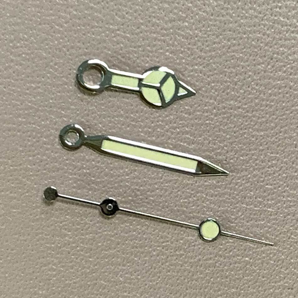 Green Luminous Orange Watch Hands Sets for NH35A/NH36A Movement 3 Hands
