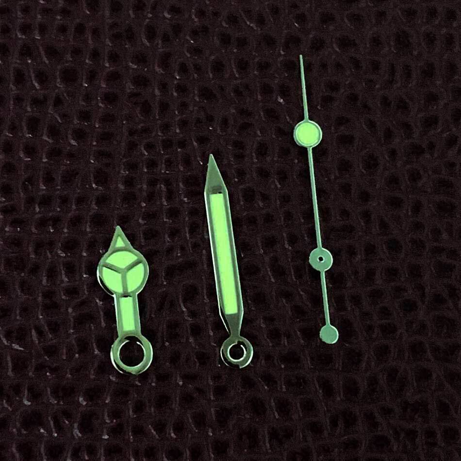 Green Luminous Orange Watch Hands Sets for NH35A/NH36A Movement 3 Hands