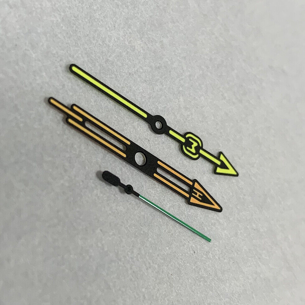 Green Luminous Three Hands Watch Hands Sets for NH35A/NH36A Movement B24