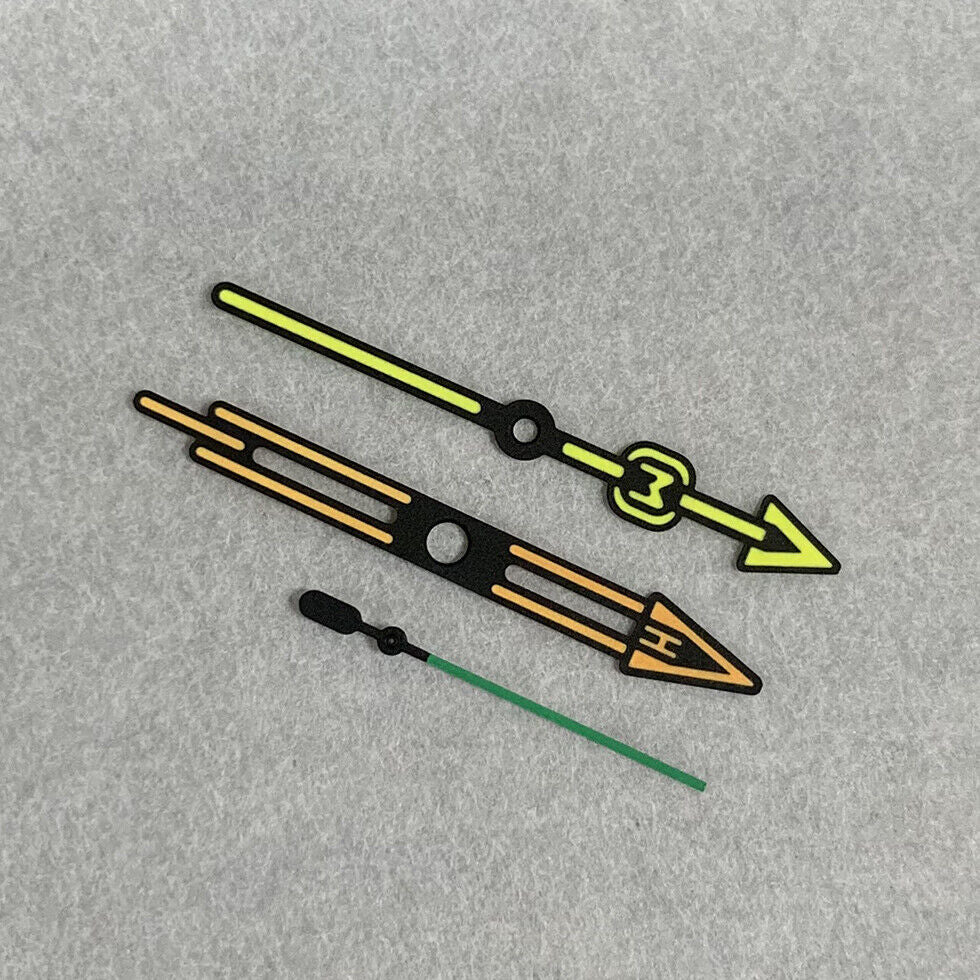 Green Luminous Three Hands Watch Hands Sets for NH35A/NH36A Movement B24
