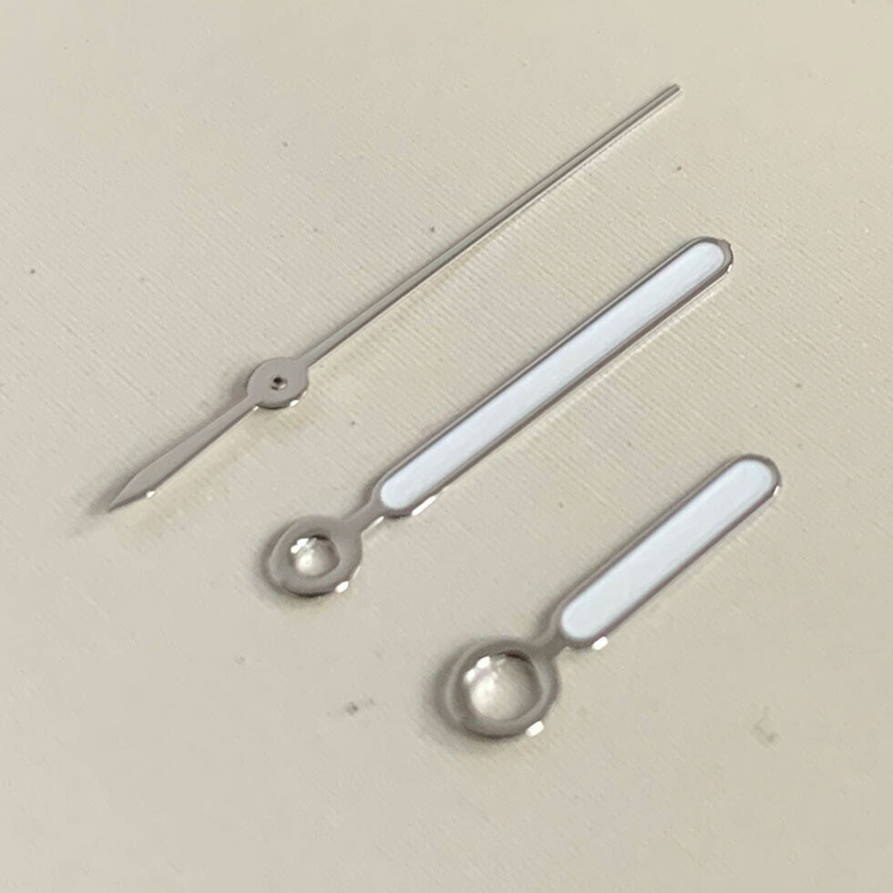 Green Luminous Silver Trim Watch Hands Sets for NH35A/NH36A Movement BB13