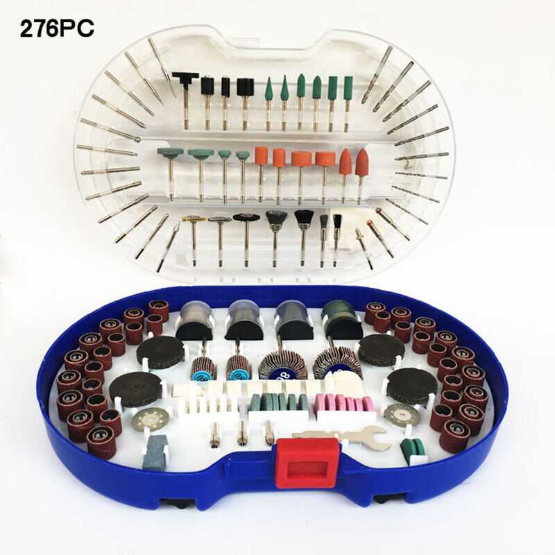 276PCS Electric Grinding Rotary Tool Kit Cutting Sanding Discs Stones Polishing