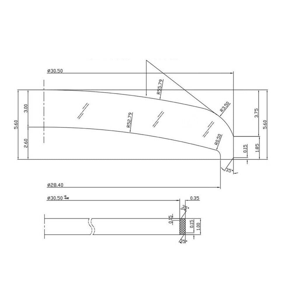 Plano-convex Sapphire Glass 30.5*5.6mm Watch Glass for Universal