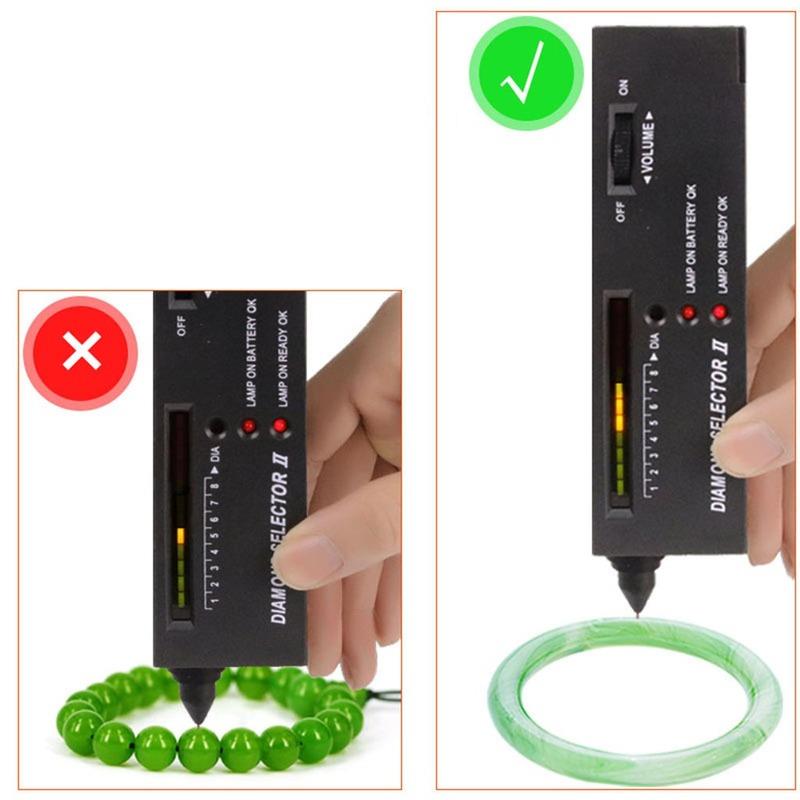 Portable Professional Diamond Tester Pen Gems Diamond Selector II LED Indicator