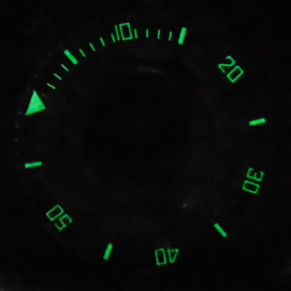 40MM Plastic Watch Case+Acrylic Mirror Green Luminous for 8215 8200 821A 2813