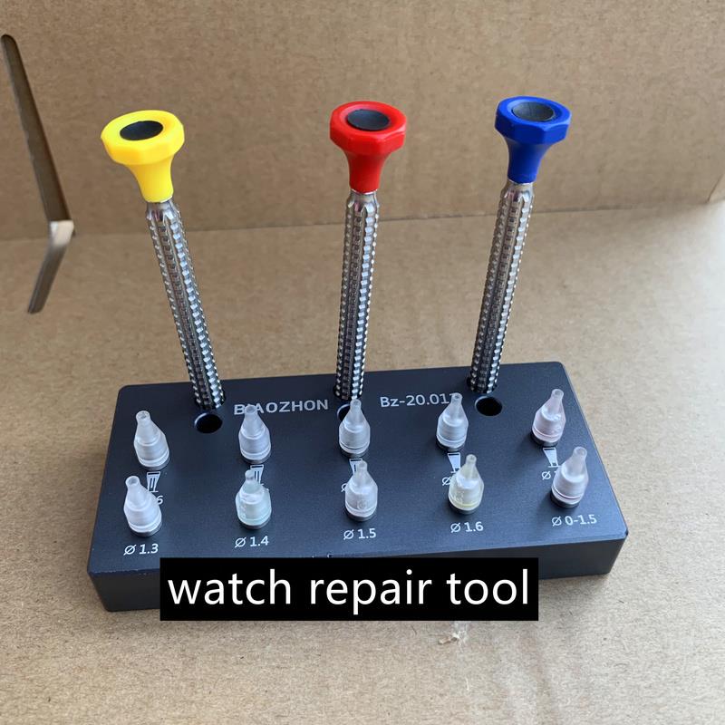 Watch Hand Install Setting Tools With 10 sizes Replaceable Tips Pusher Fitting