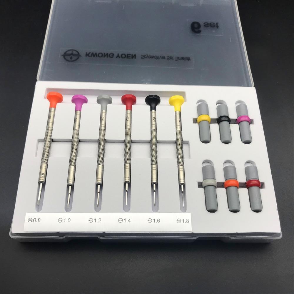 Screwdriver Set 316 Stainless Steel Watchmakers Ergonomic 6 Pieces Screwdriver