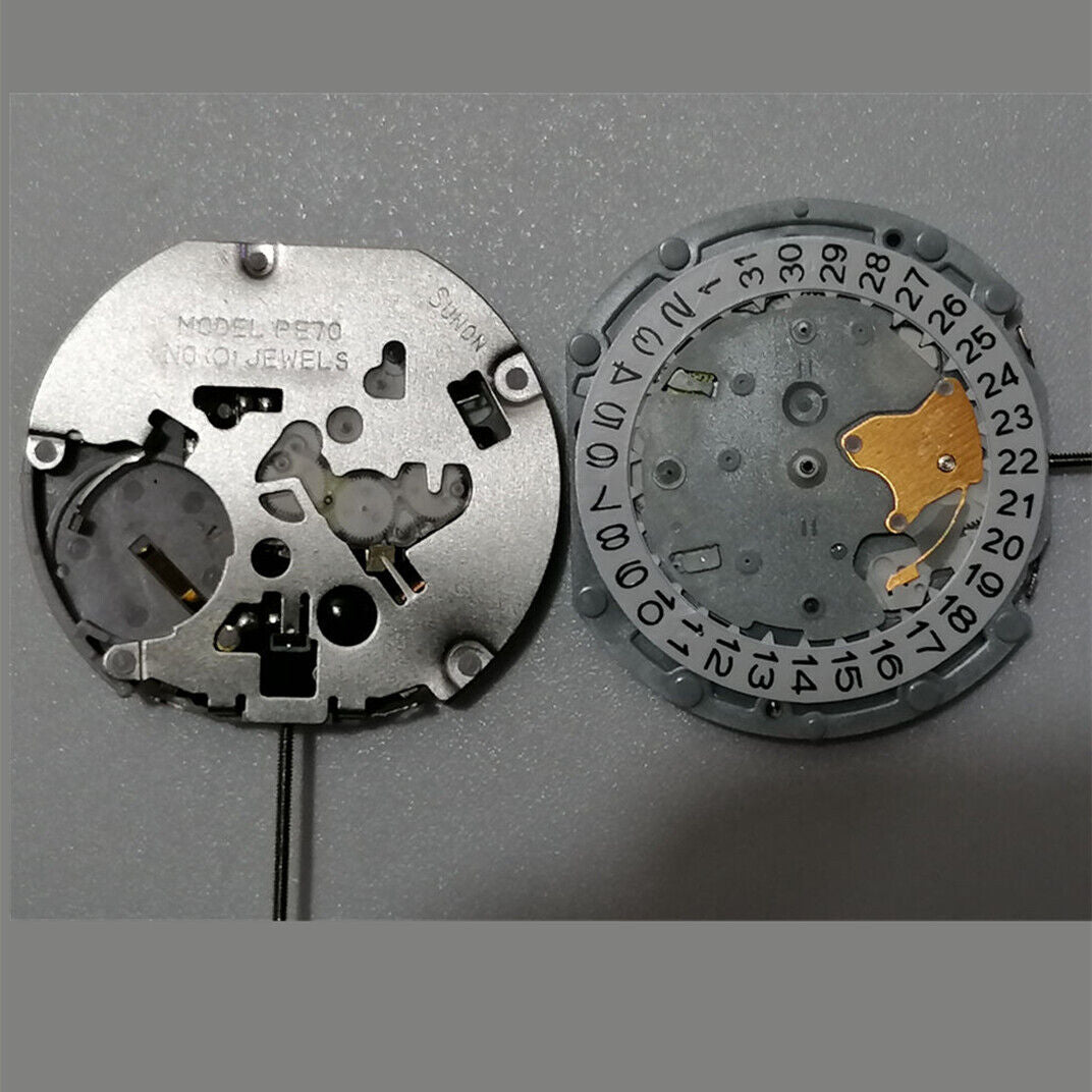 Quartz Movement Sunon PE70 3 Hands Date at 3 With Small Second @6@9@12 Movement