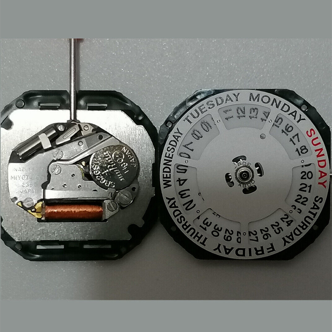 Brand New Quartz Movement Miyota 2350 3 Hands Day Date Movement With Watch Stem