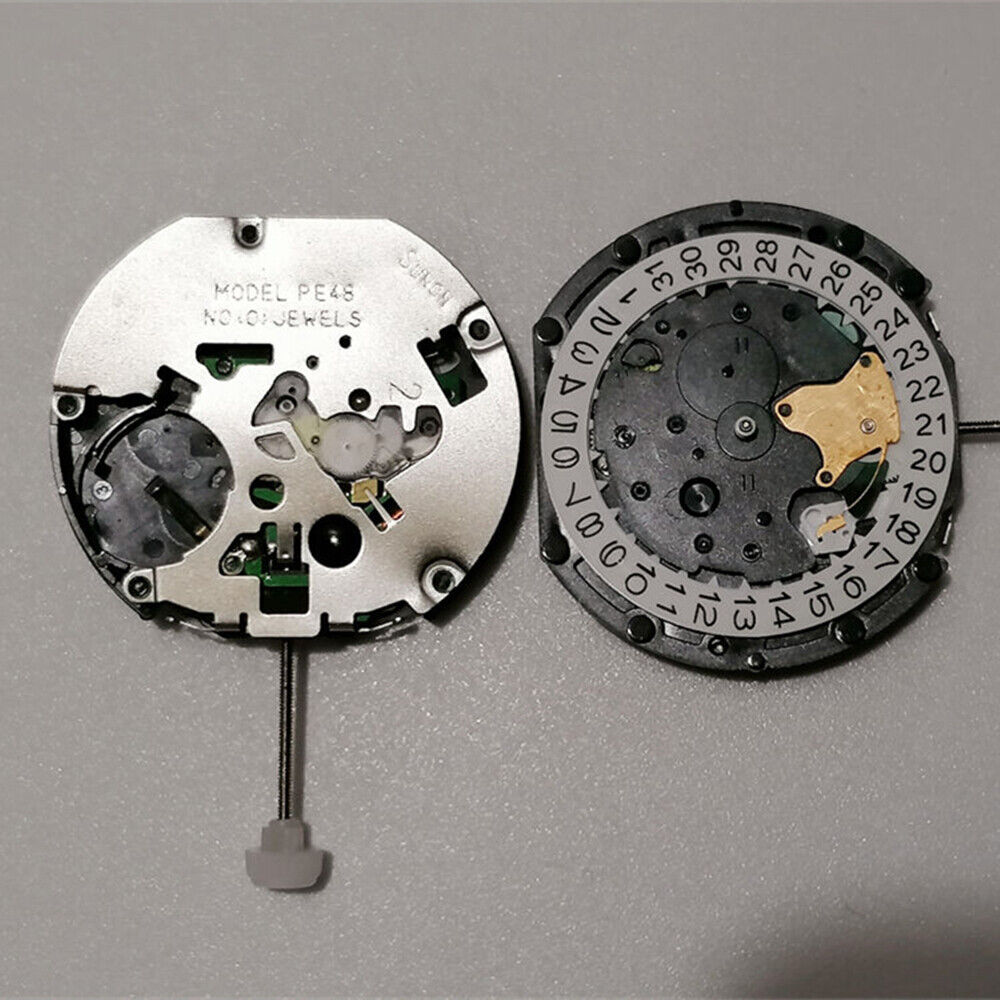 Brand New Quartz Movement Sunon PE48 2 Hands With Small Second @9 Movement