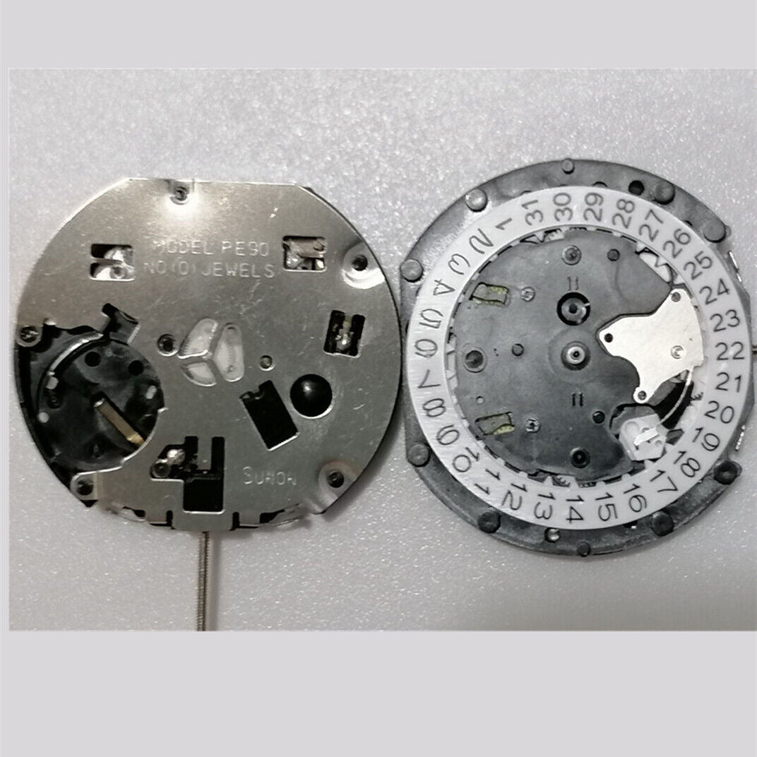 Quartz Movement Sunon PE90 3 Hands Date at 3 With Small Second @3@6@9 Movement