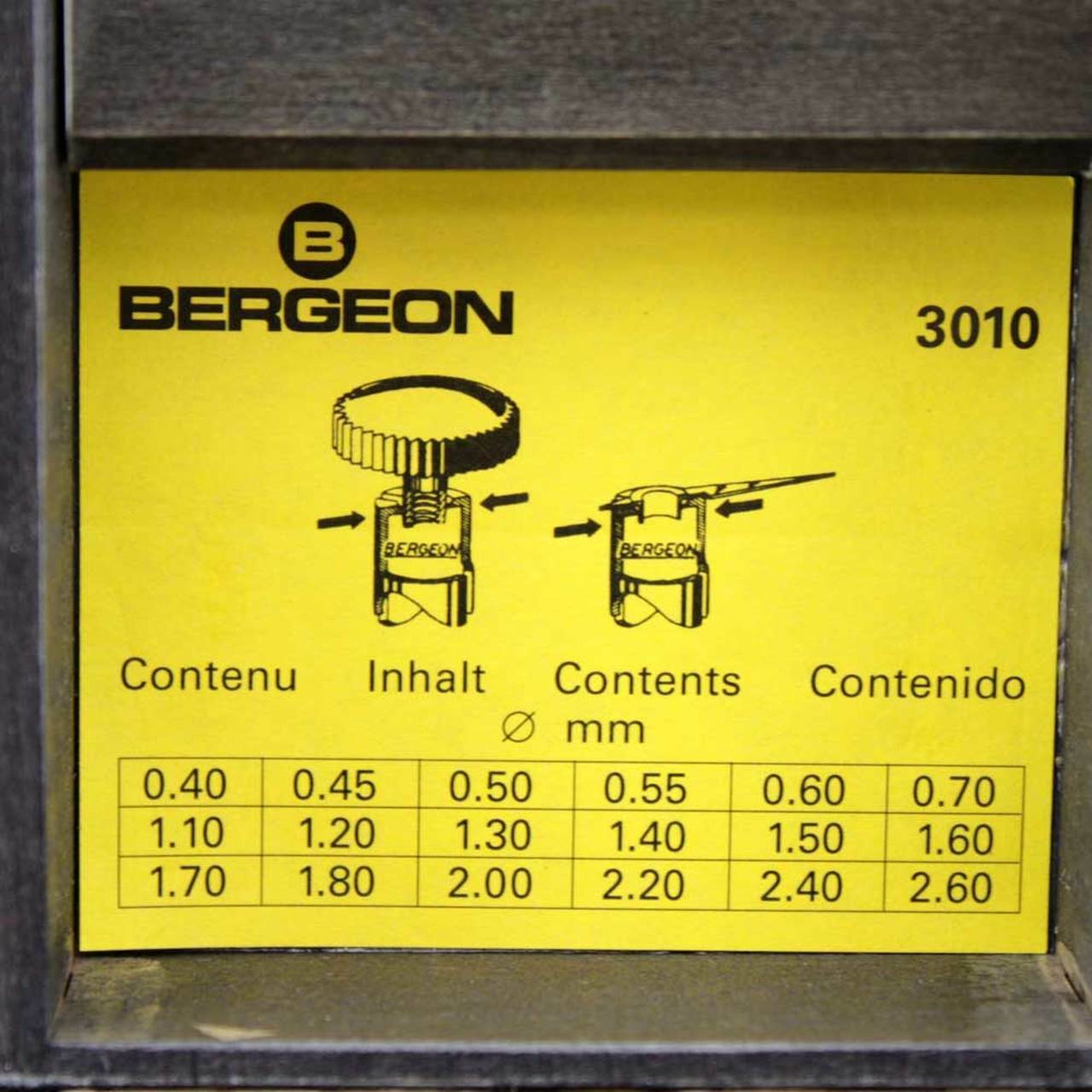 Bergeon 3010 Watch Crown, Case and Hand Tube Tightener