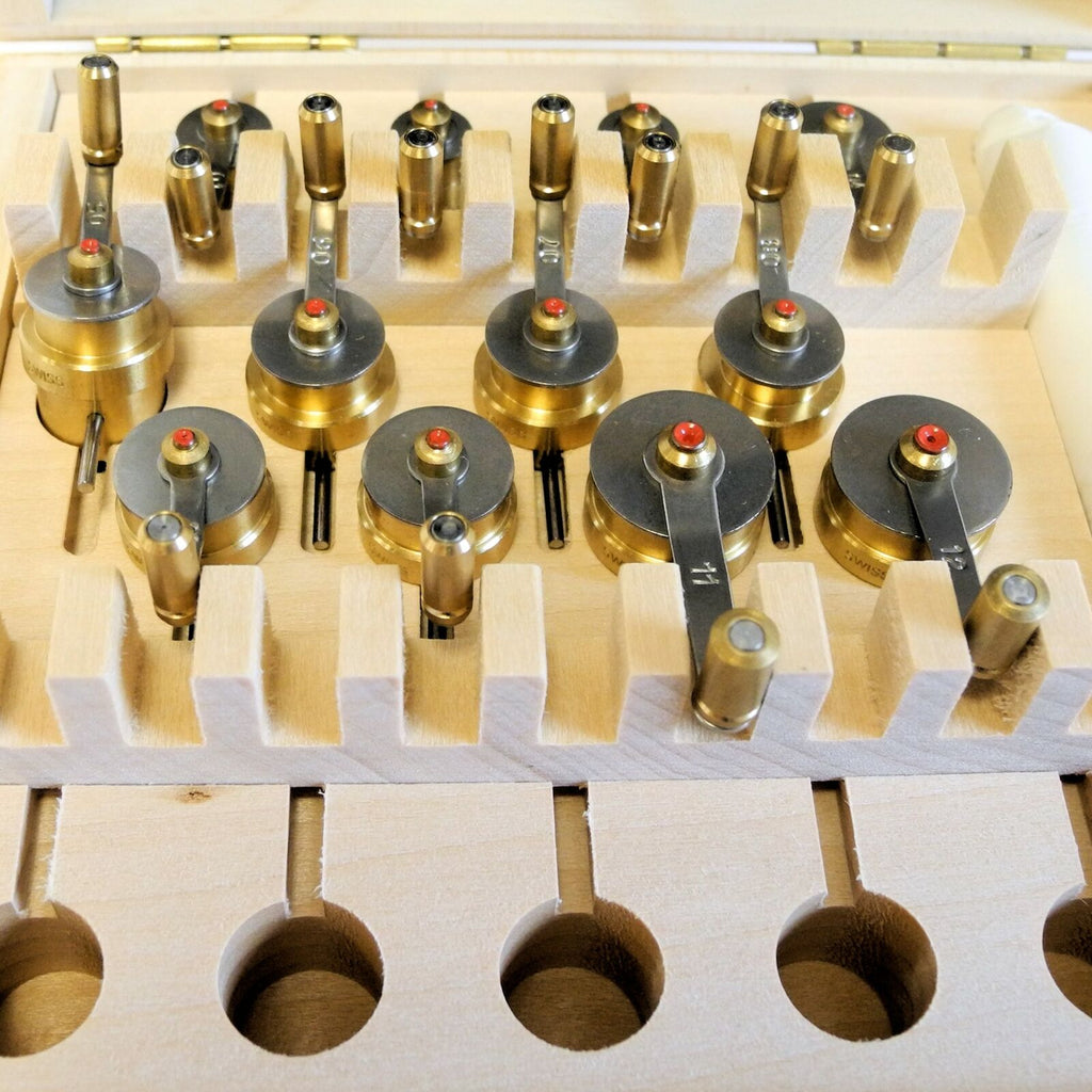 Bergeon 2795-ETA Assortment of 12 Watch Mainspring Winder For ETA Calibres