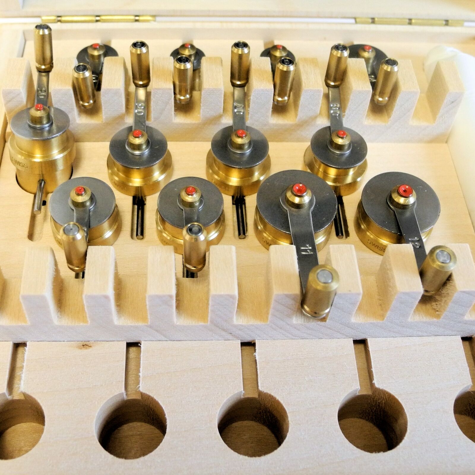 Bergeon 2795-ETA Assortment of 12 Watch Mainspring Winder For ETA Calibres