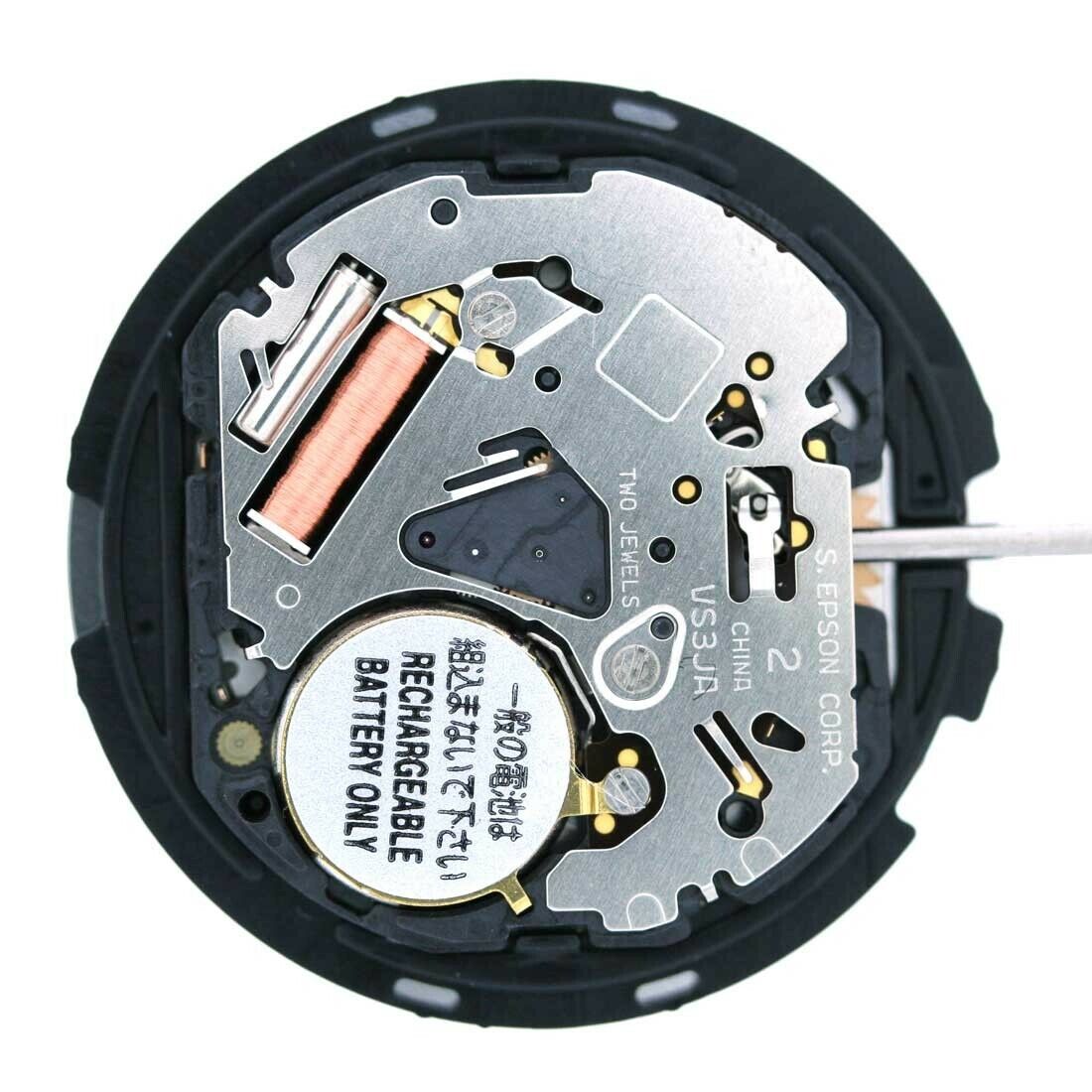 Hattori Epson TMI VS3J VS3JA Watch Quartz Movement Solar Power Japan Made
