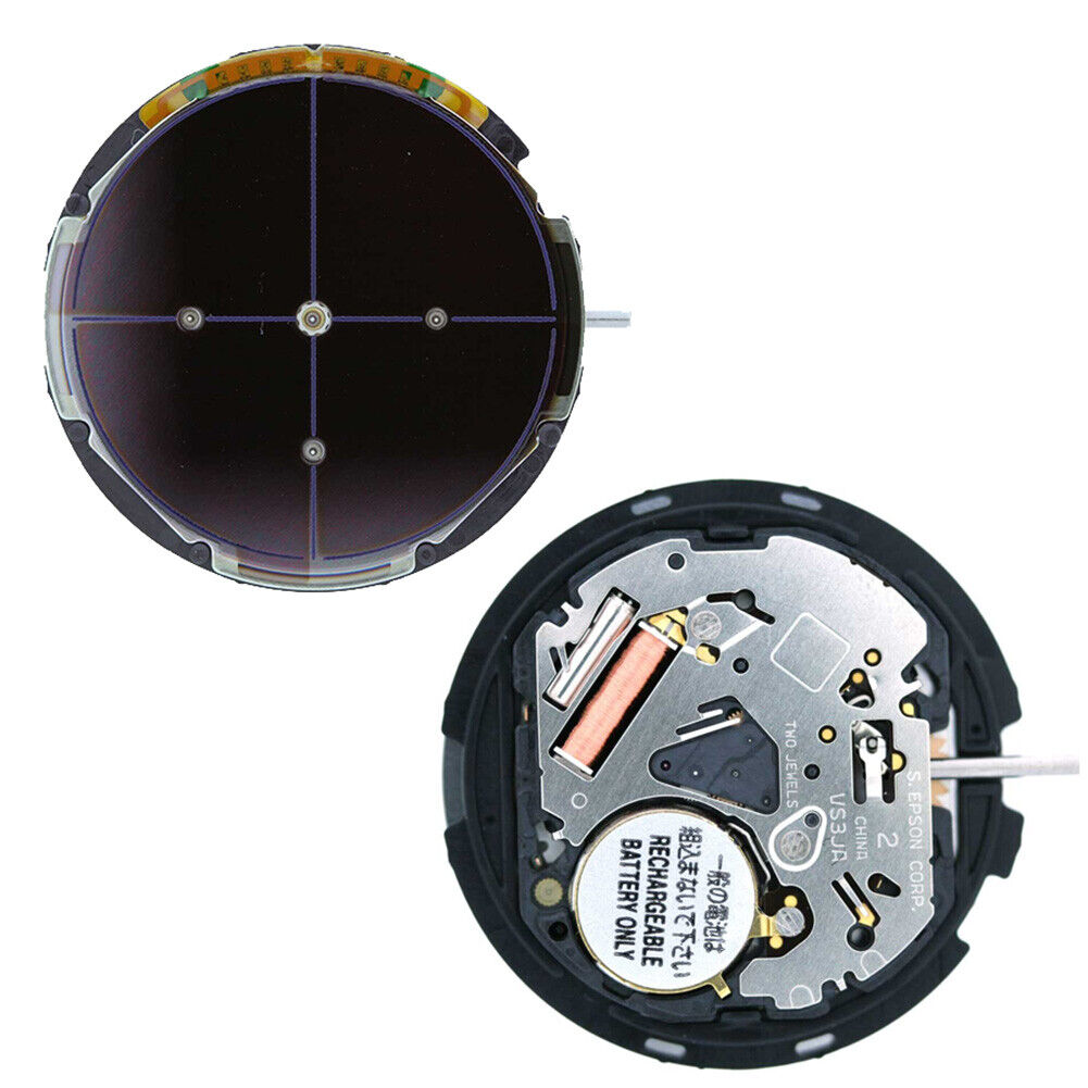 Hattori Epson TMI VS3J VS3JA Watch Quartz Movement Solar Power Japan Made
