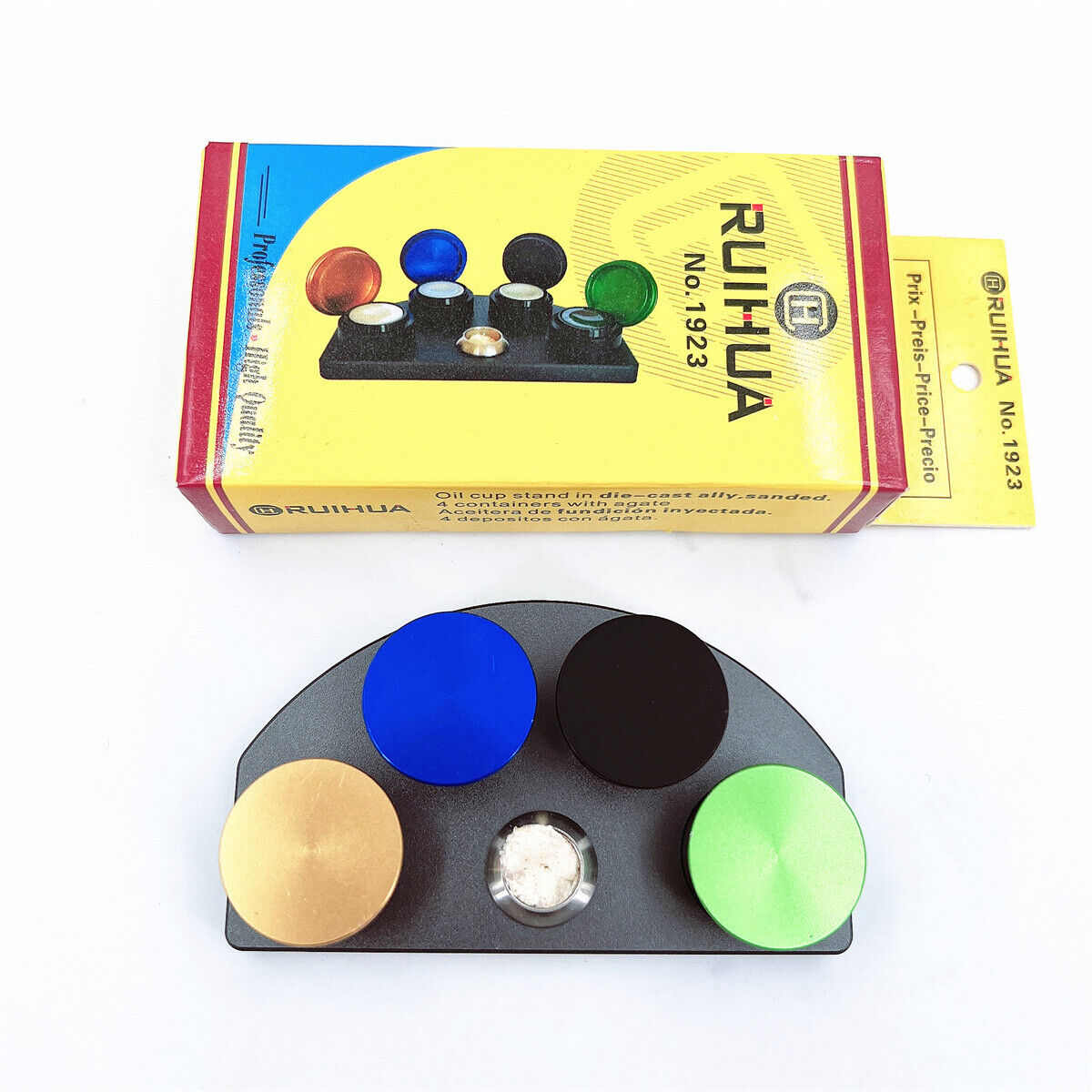 Oil Cups Stand in Die-cast Alloy 4 Containers Watch Repair 30180 Replacement