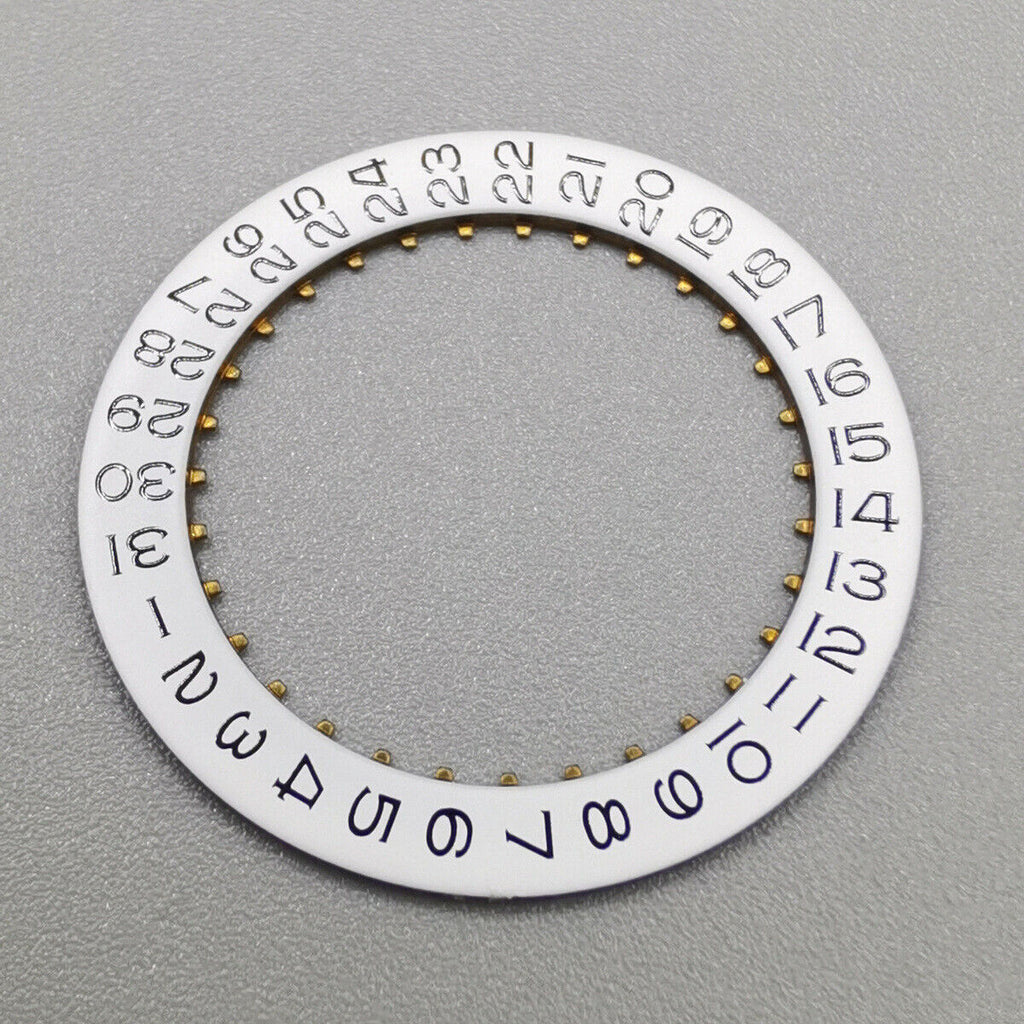 Black Font White Date Disk Wheel for ETA2836 Movement Date At 3 Watch Part