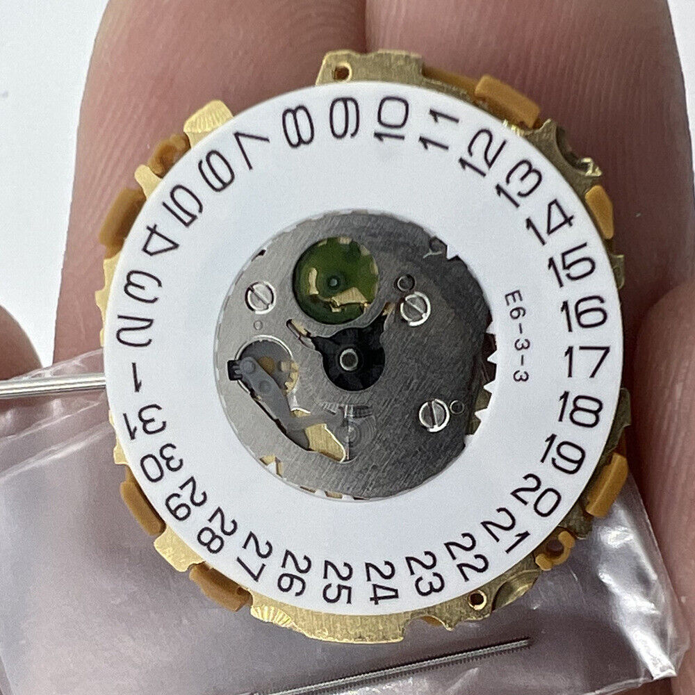 Miyota 9U15 Japan Quartz Movement Date at 3