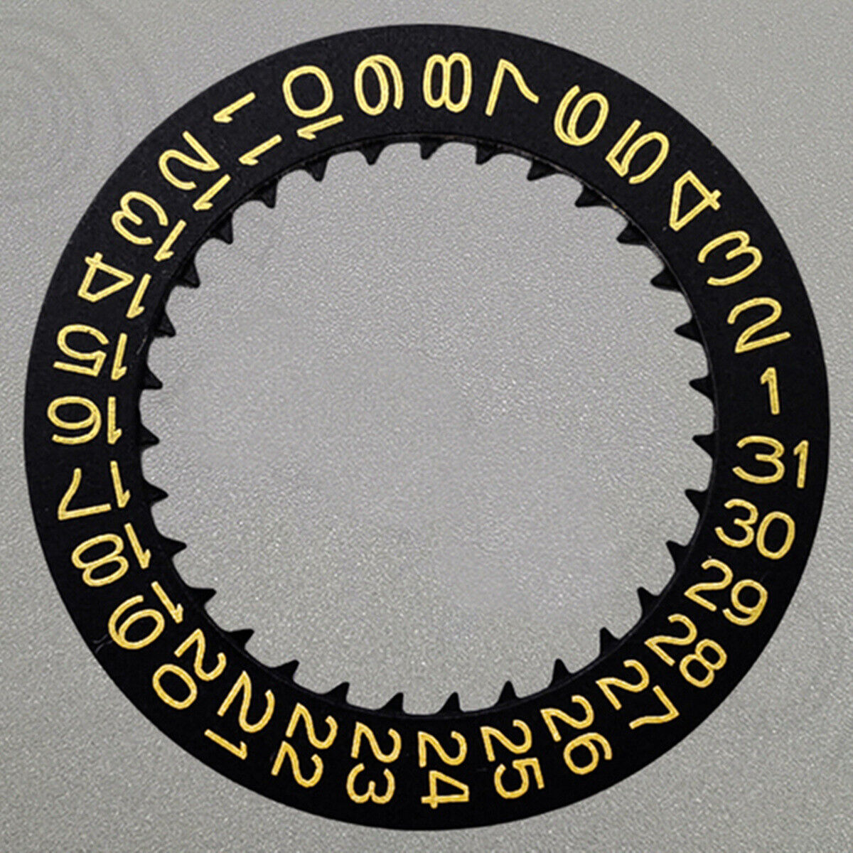 Golden Font Black Date Disk Wheel for NH36 Movement Date At 3 Watch Part
