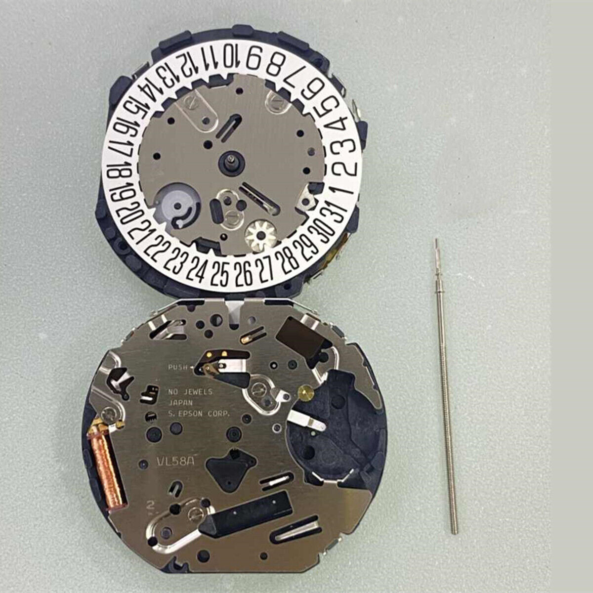 Hattori Epson TMI VL58 VL58A Watch Quartz Movement Japan Made Date At 6
