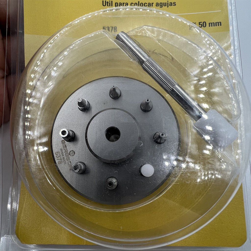 Bergeon 5378 Watch Hand Fitting Setting Swiss Tool 9 Stakes On Holder