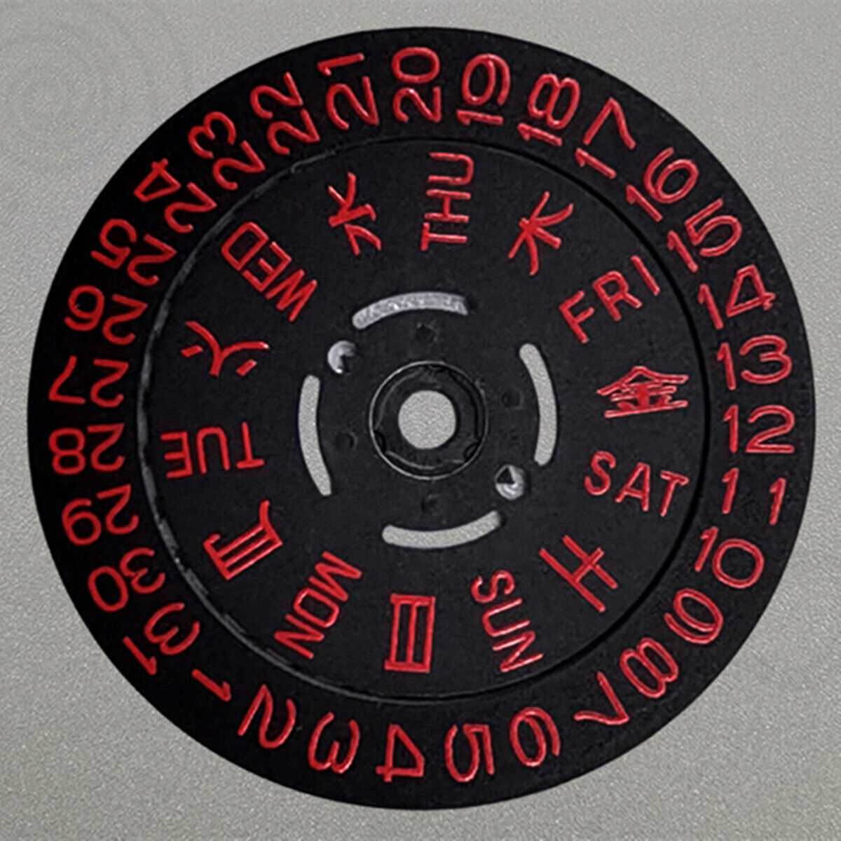 Original Japan Made Red Font Date Disk Wheel for Movement NH36 Date@3.8