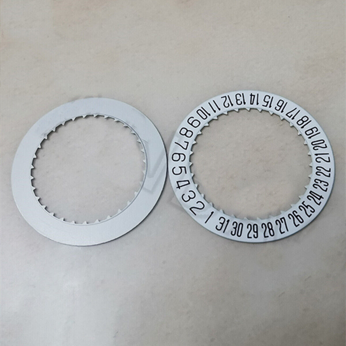 Brand New White Date Wheel Overlay Generic for 9015 Movement Date At 6