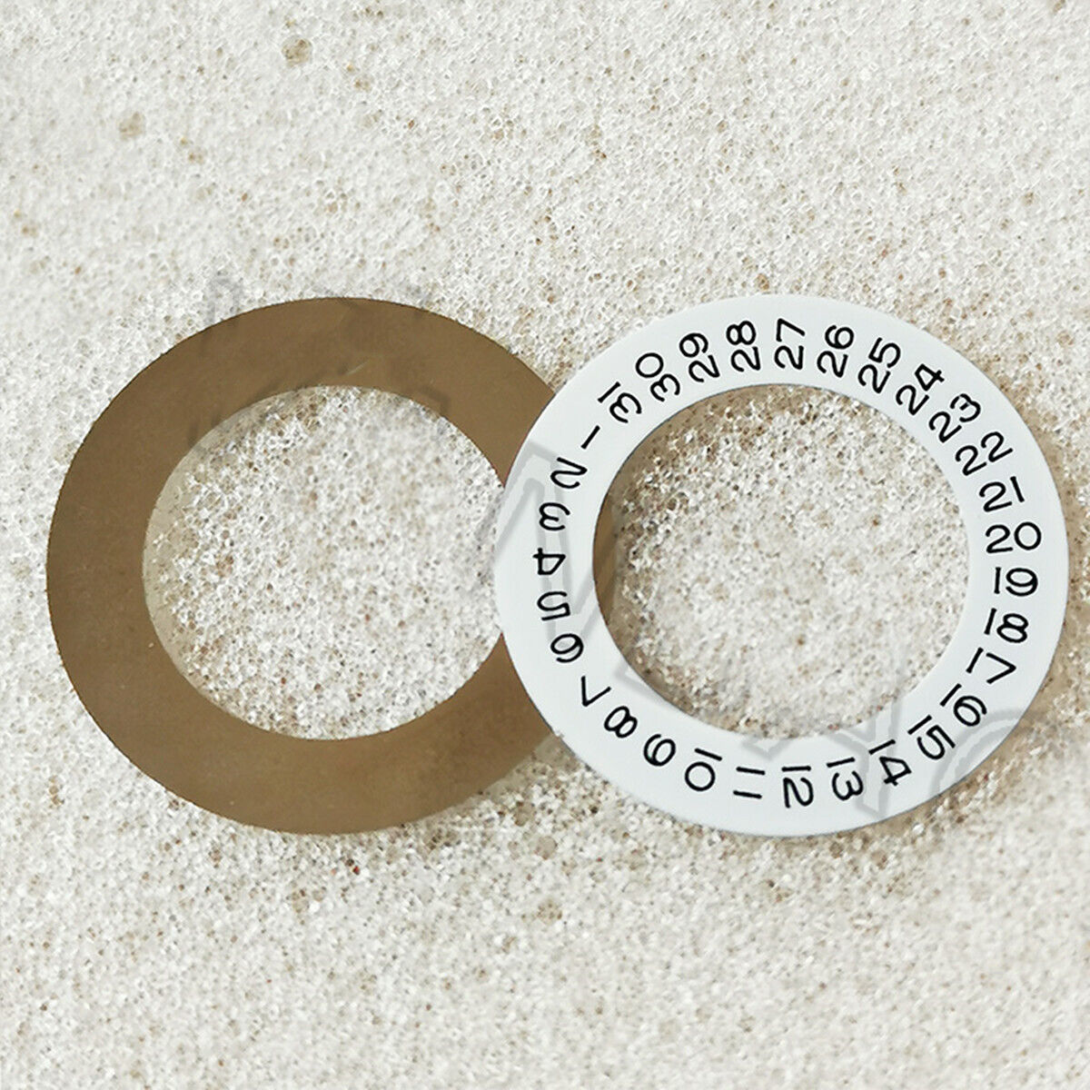 Wide Brim White Date Wheel Overlay Generic for ETA 2836 Movement Date At 3